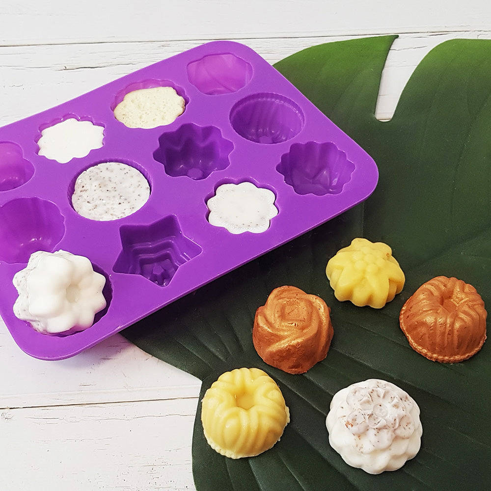 Planche de 12 moules en silicone - Foli'Flora