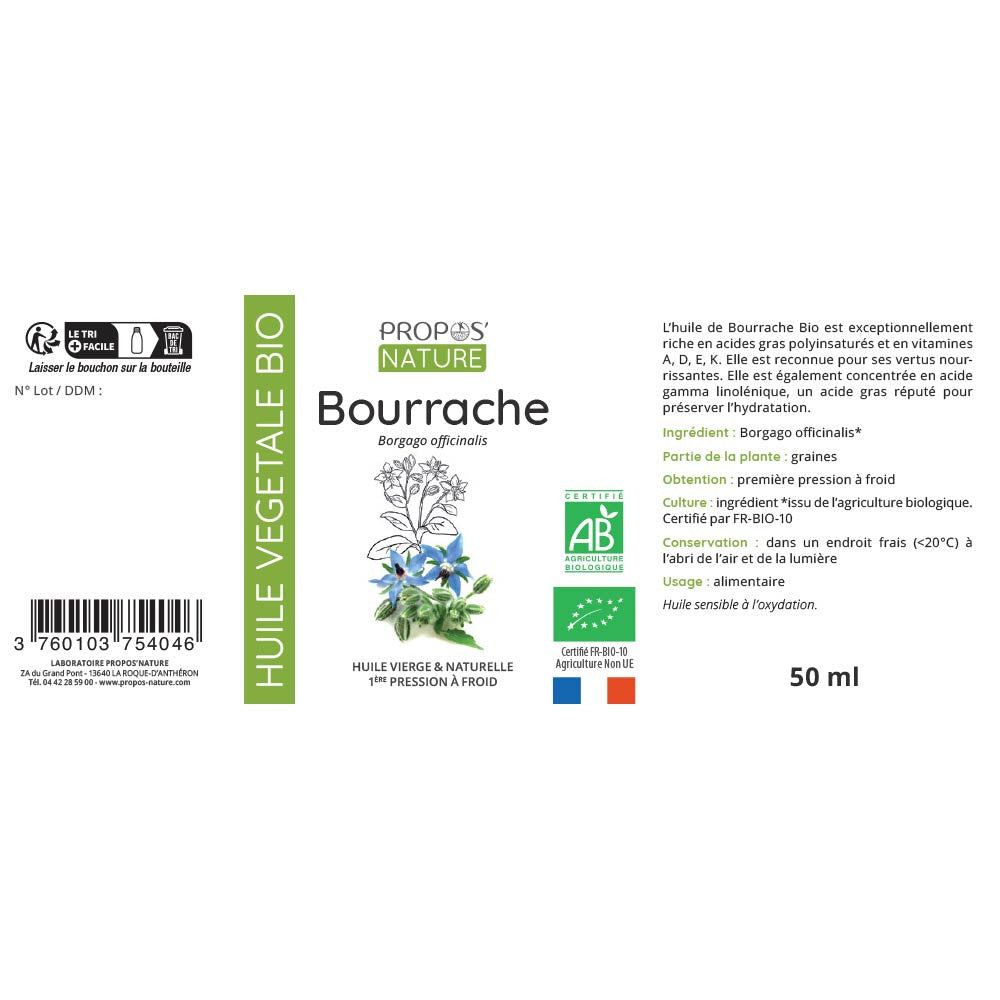 Huile de Bourrache Bio