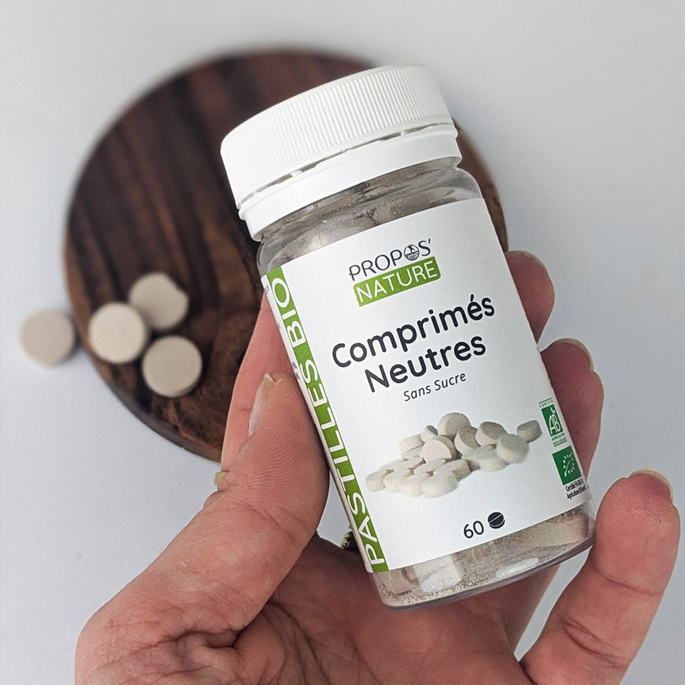 Organic neutral tablets - essential oil carriers