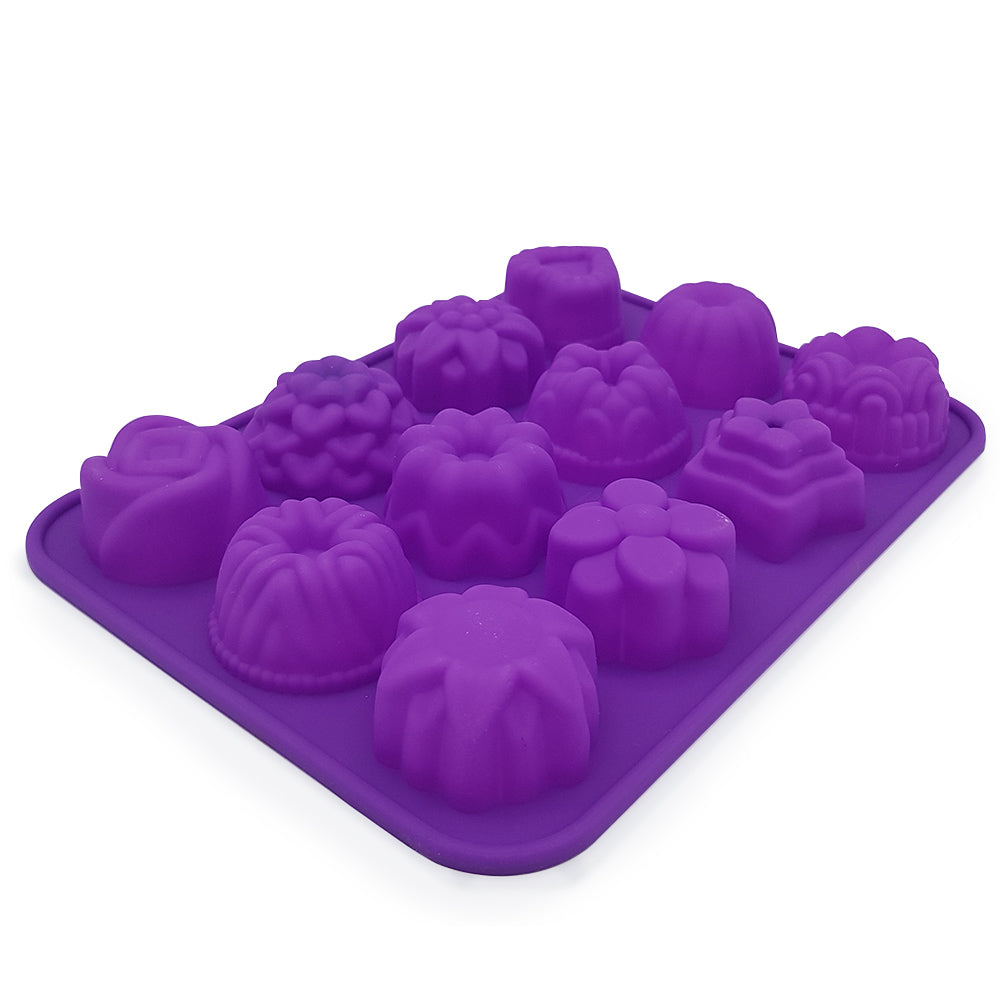 Planche de 12 moules en silicone - Foli'Flora
