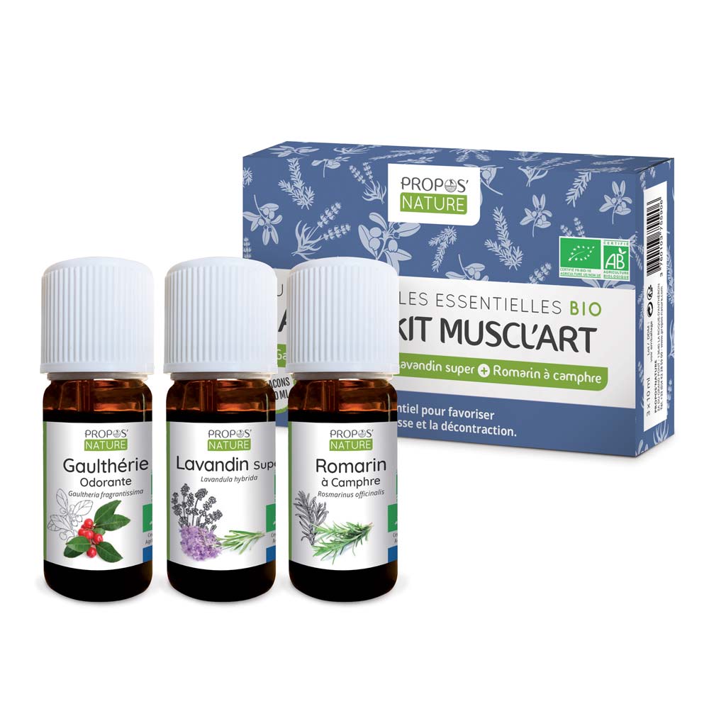 Aroma'kit Muscl'Art - 3 huiles essentielles bio