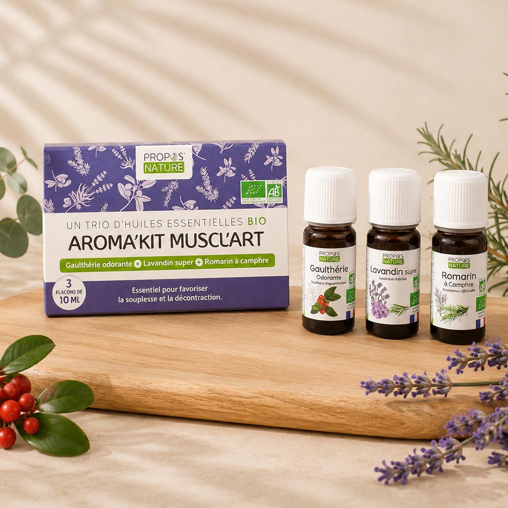Aroma'kit Muscl'Art - 3 huiles essentielles bio