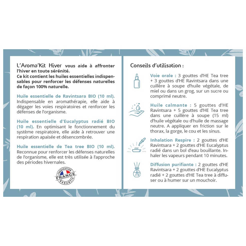 Aroma'kit Hiver - 3 huiles essentielles bio