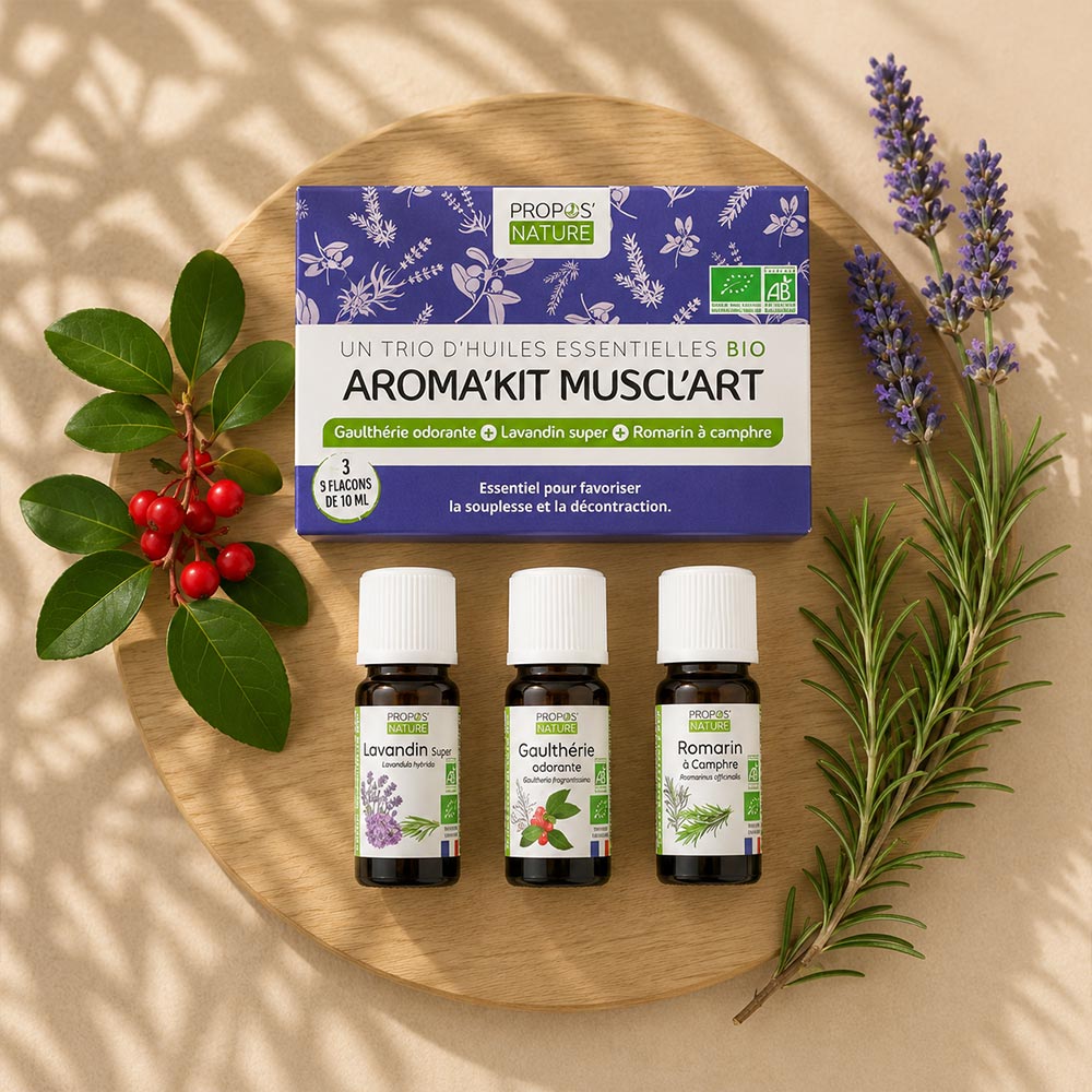 Aroma'kit Muscl'Art - 3 organic essential oils