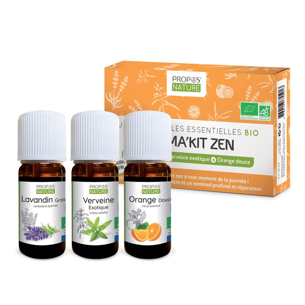 Aroma'kit Zen - 3 organic essential oils