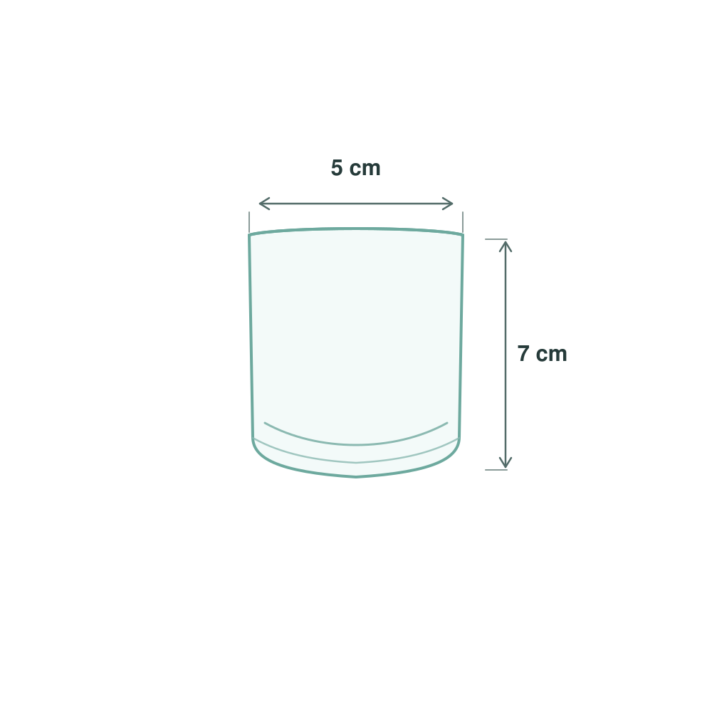 Verre à bougie transparent
